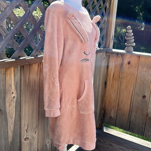 Gina Benotti Pink Fuzzy Bunny Lounge Dress Size 40/42 - Picture 5 of 11